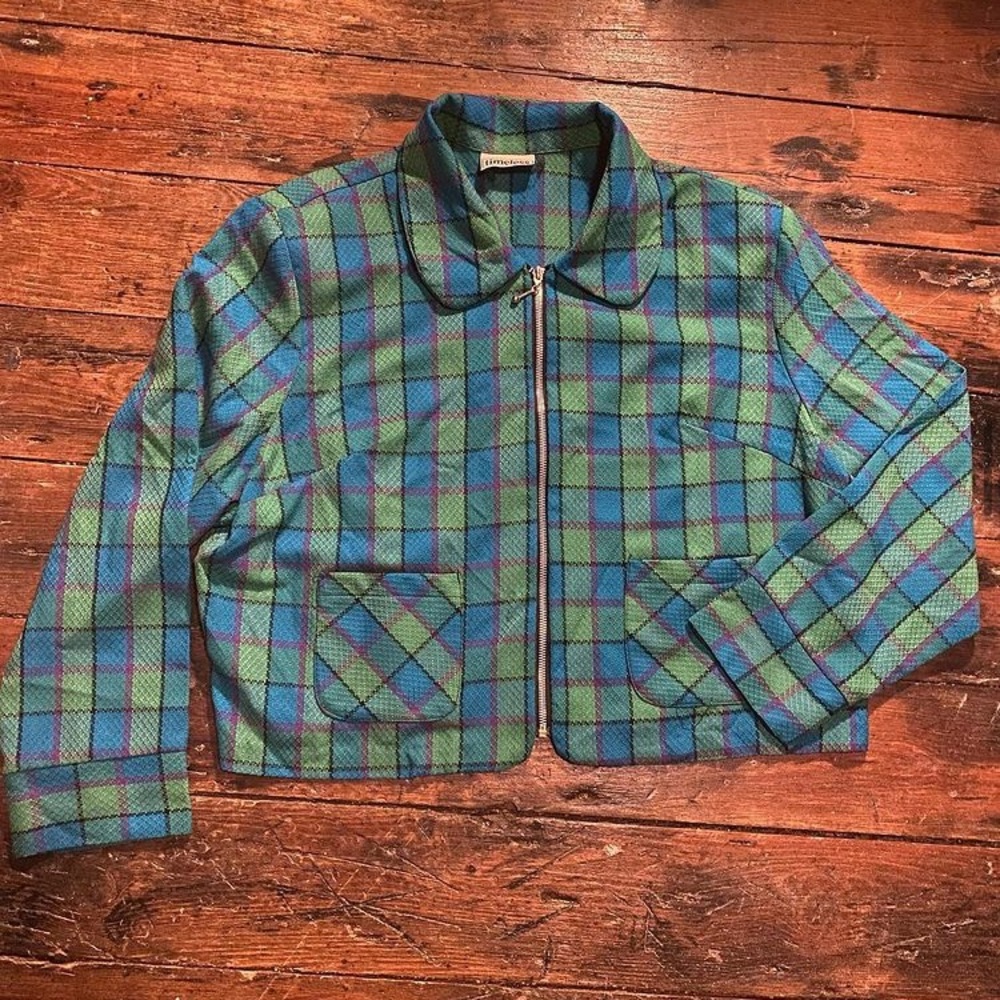 90s Timeless green blue and purple jacket